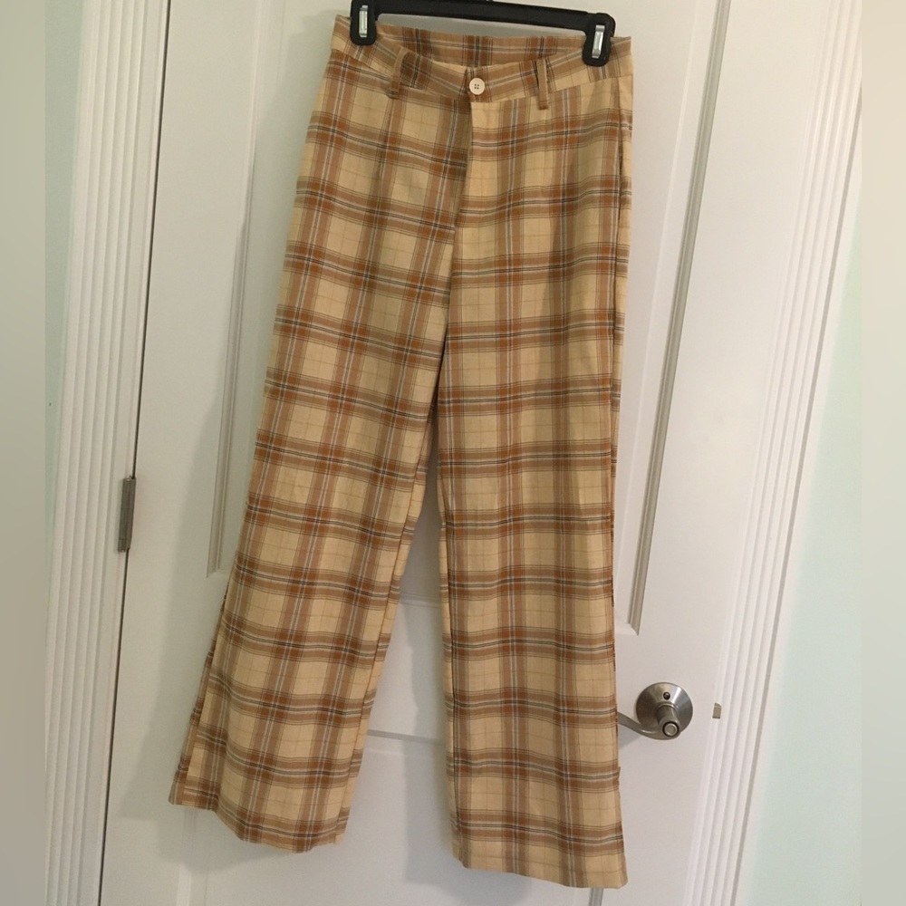 70s Style Plaid Cider Pants, Size Medium RUNS SMALL